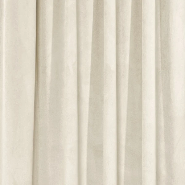 Kremowa zasłona welurowa na taśmie marszczącej Sara 101