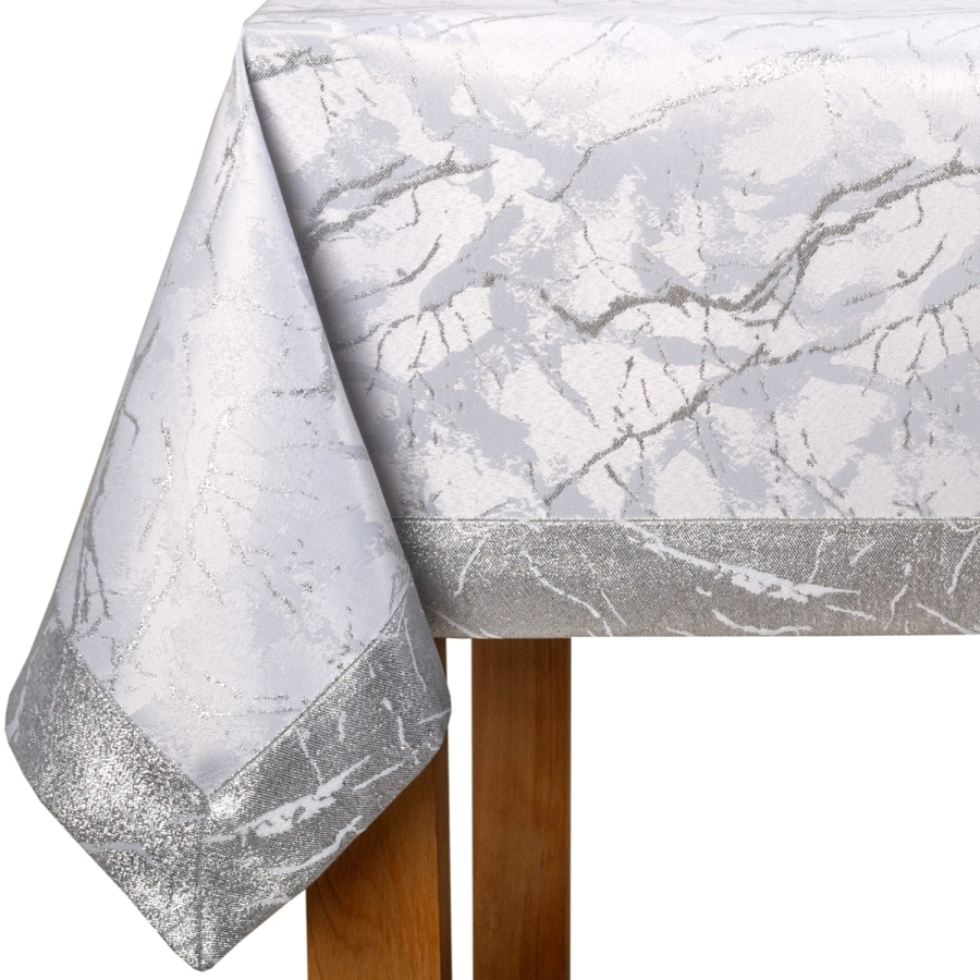 Obrus plamoodporny Marmur LX-33216 srebrny