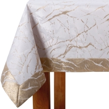 Obrus plamoodporny Marmur LX-33216 złoty