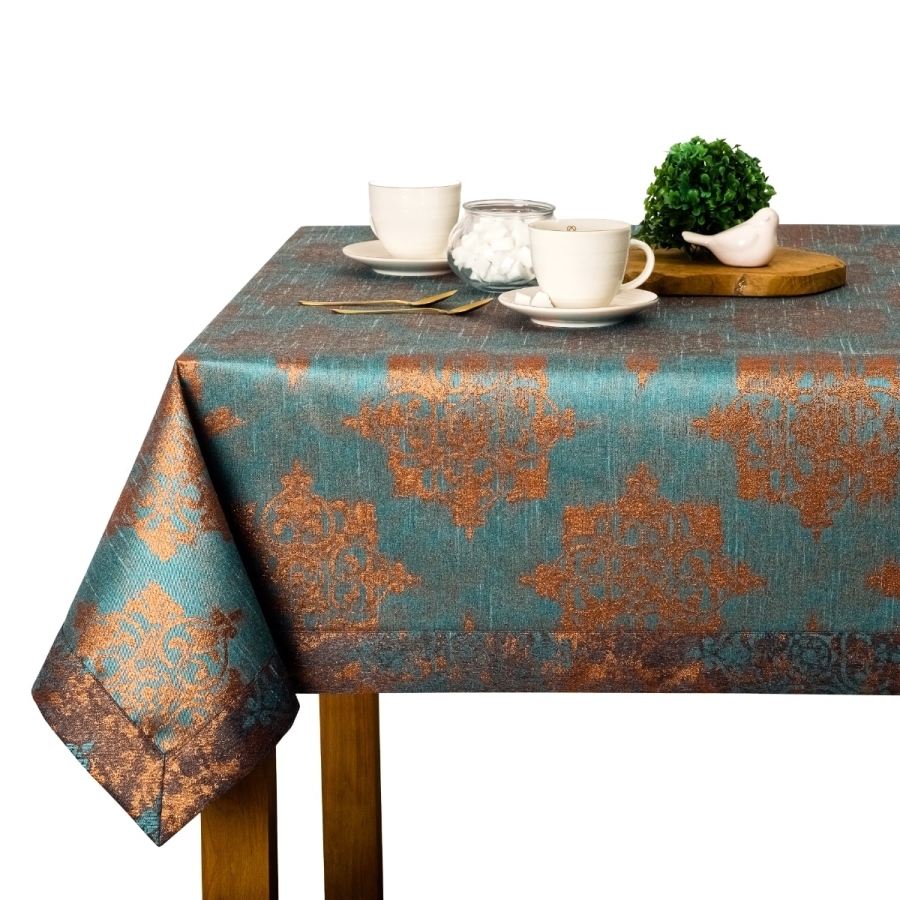 Obrus plamoodporny Miedziany Ornament LX-6179-32397 O5, prostokątny