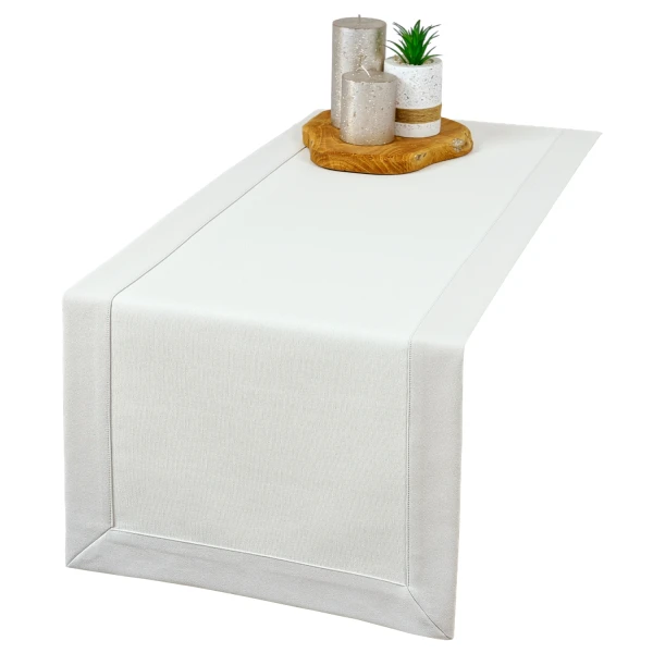 Bieżnik plamoodporny Maxima jasnoszary (1599) z mankietem O