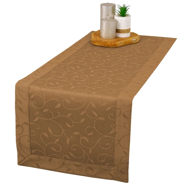 Bieżnik plamoodporny Dafne jasnobrązowy (3333) O5