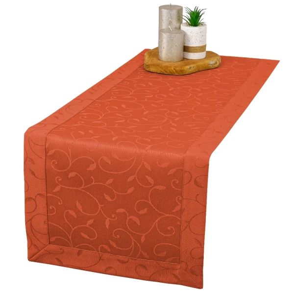 Bieżnik plamoodporny Dafne terakota (3970) O5