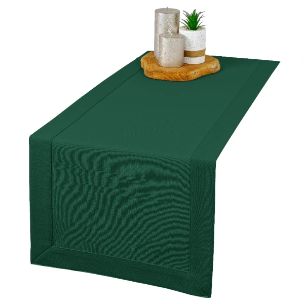 Bieżnik plamoodporny Maxima zielony (6719) z mankietem O5