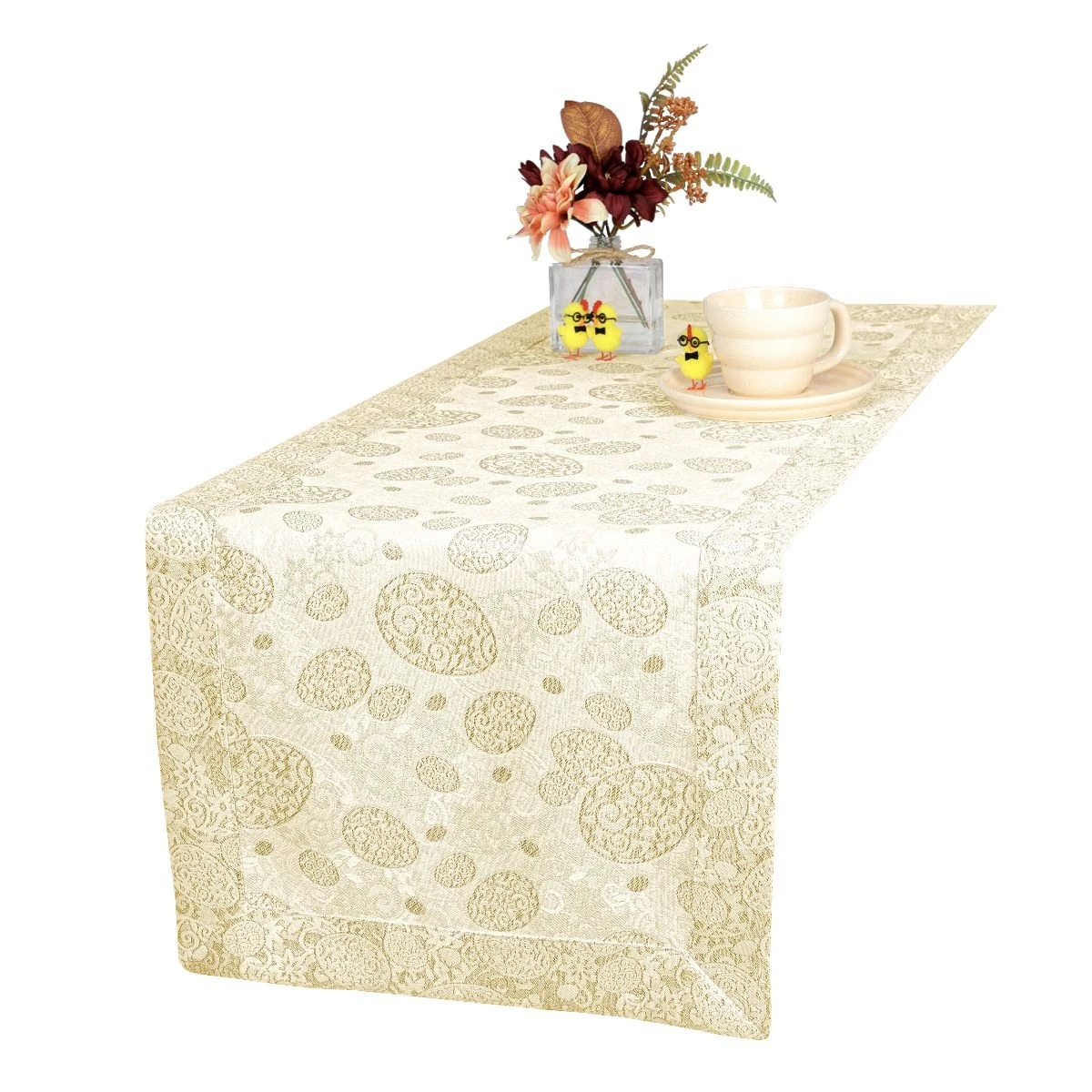 Bieżnik wielkanocny plamoodporny Złote Pisanki