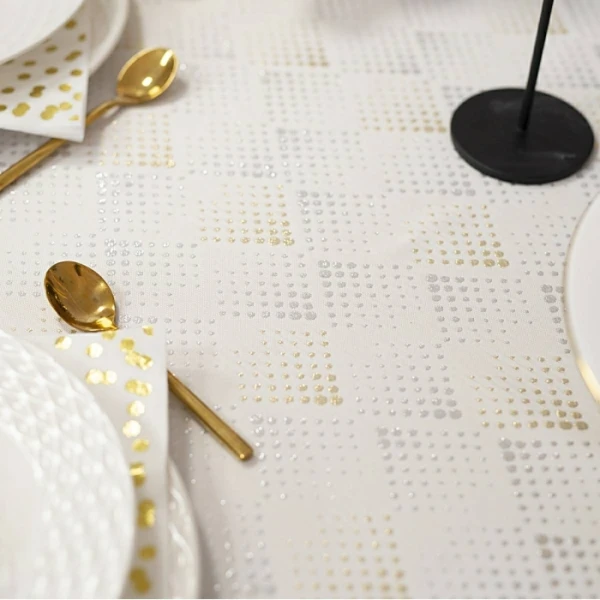 Próbka tkaniny LZS-33209 srebrno-złoty