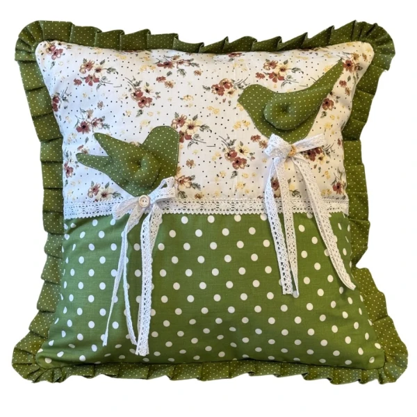 Poszewka Zielone Ptaszki