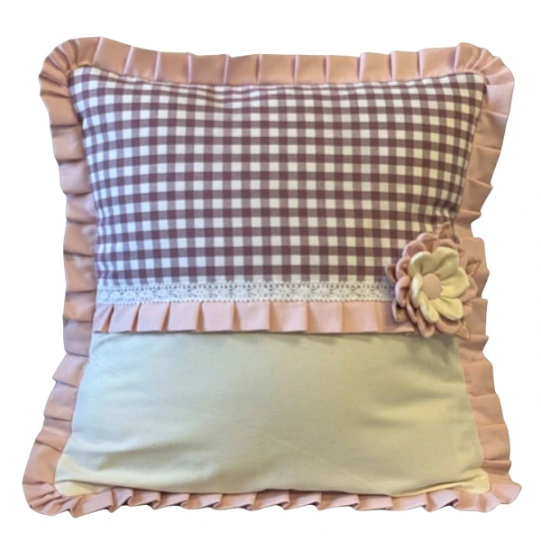 Poszewka Różowa- Kwiatki