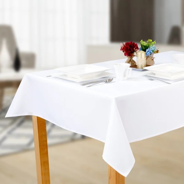 Obrus Plamoodporny Biały Gładki - Simon