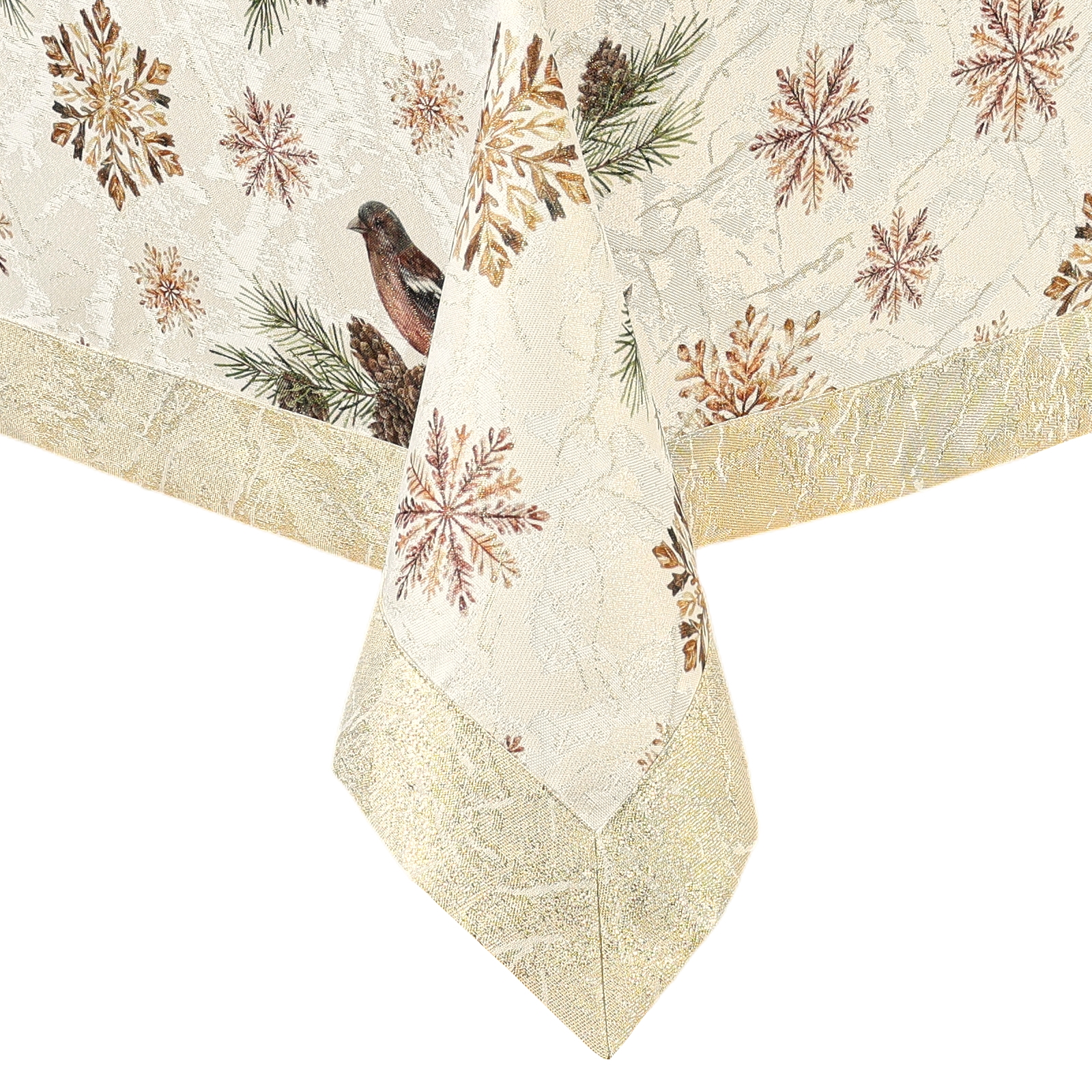 Obrus Bożonarodzeniowy Plamoodporny – Ptaki i Śnieżynki